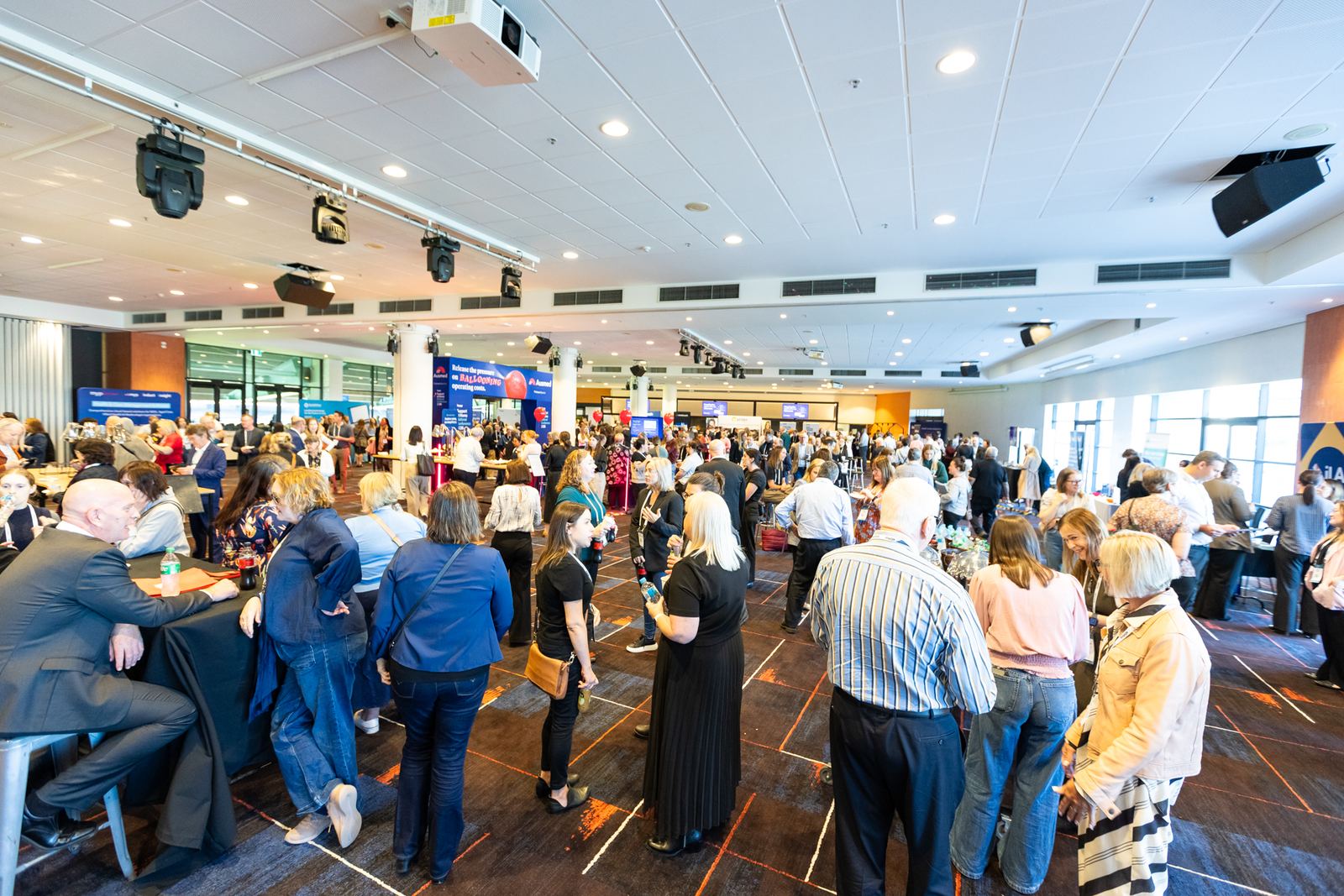 Delegates and sponsors on the exhibition floor at the National Support at Home Conference 2026